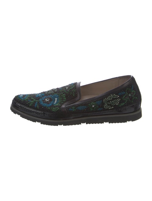 Donald Pliner Printed Embroidered Accent Loafers