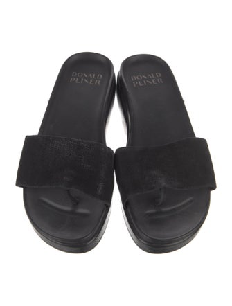 Donald Pliner Suede Slides