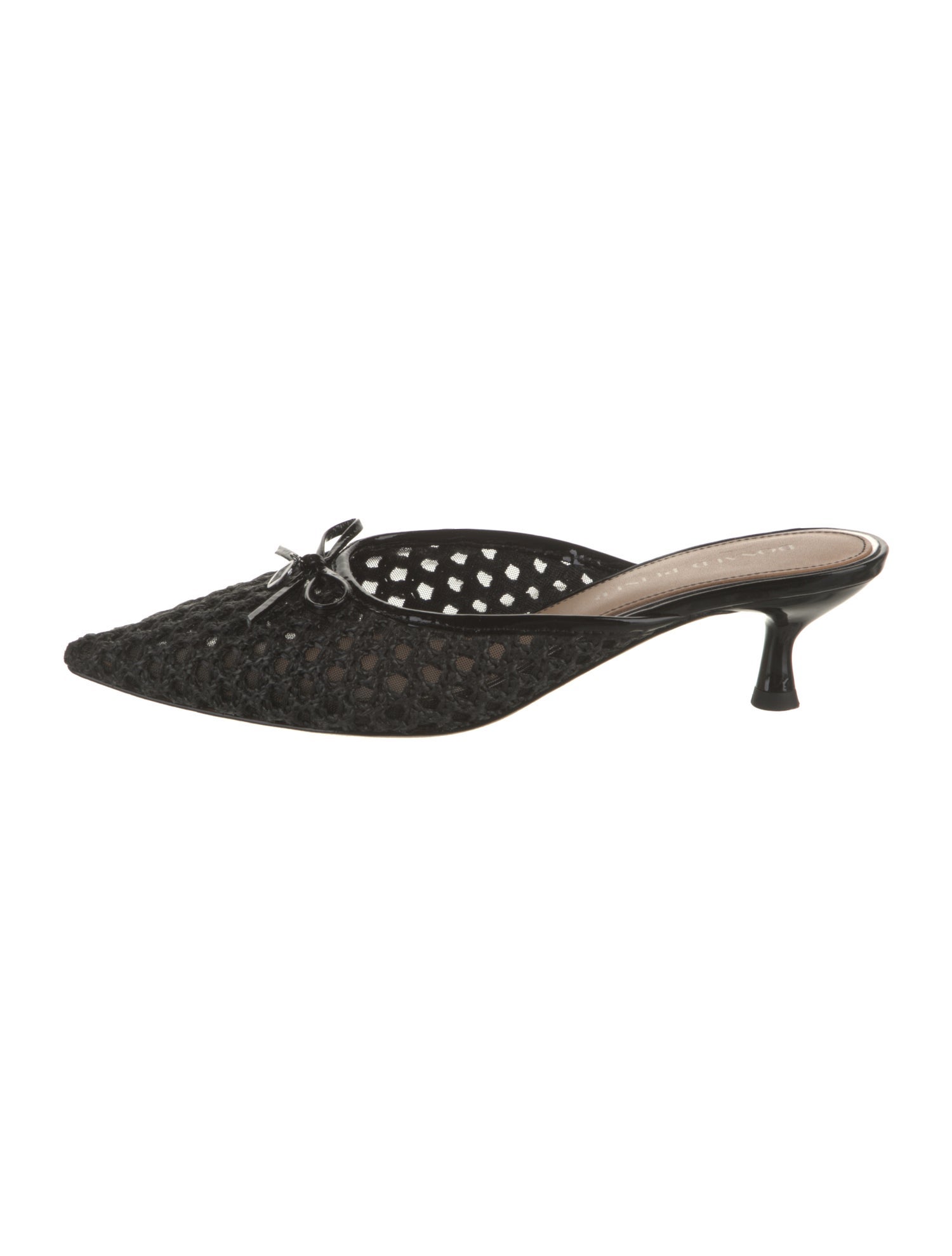 Donald Pliner Raffia Leather Trim Embellishment Slides