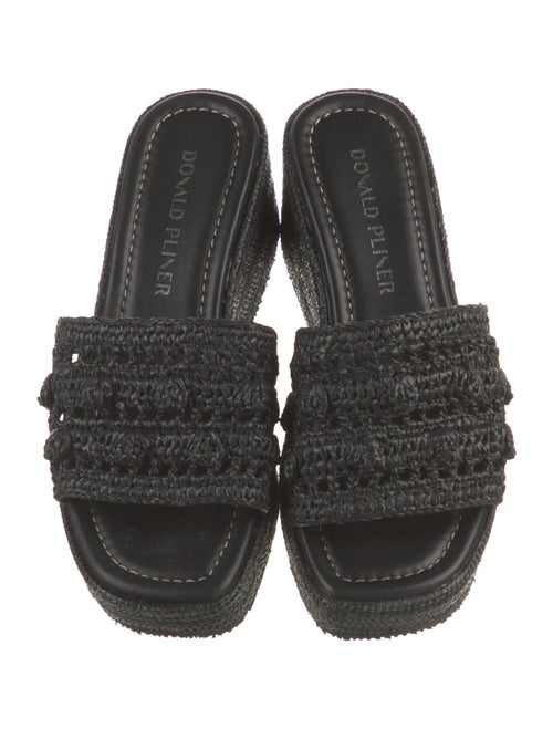 Donald Pliner Straw Cutout Accent Slides