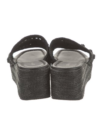 Donald Pliner Straw Cutout Accent Slides