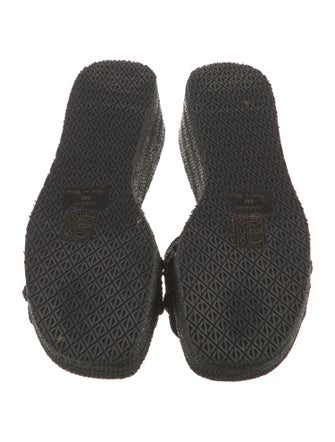 Donald Pliner Straw Cutout Accent Slides