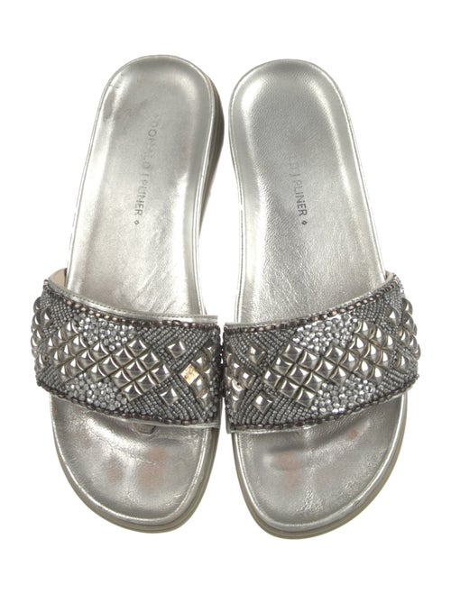 Donald Pliner Leather Printed Slides