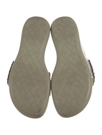 Donald Pliner Leather Printed Slides