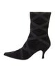 Donald Pliner Suede Grosgrain Trim Sock Boots