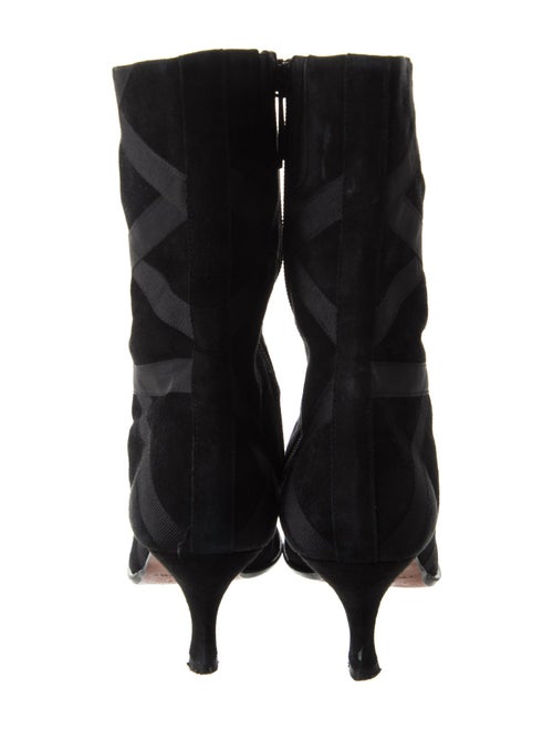 Donald Pliner Suede Grosgrain Trim Sock Boots