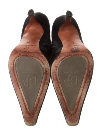 Donald Pliner Suede Grosgrain Trim Sock Boots