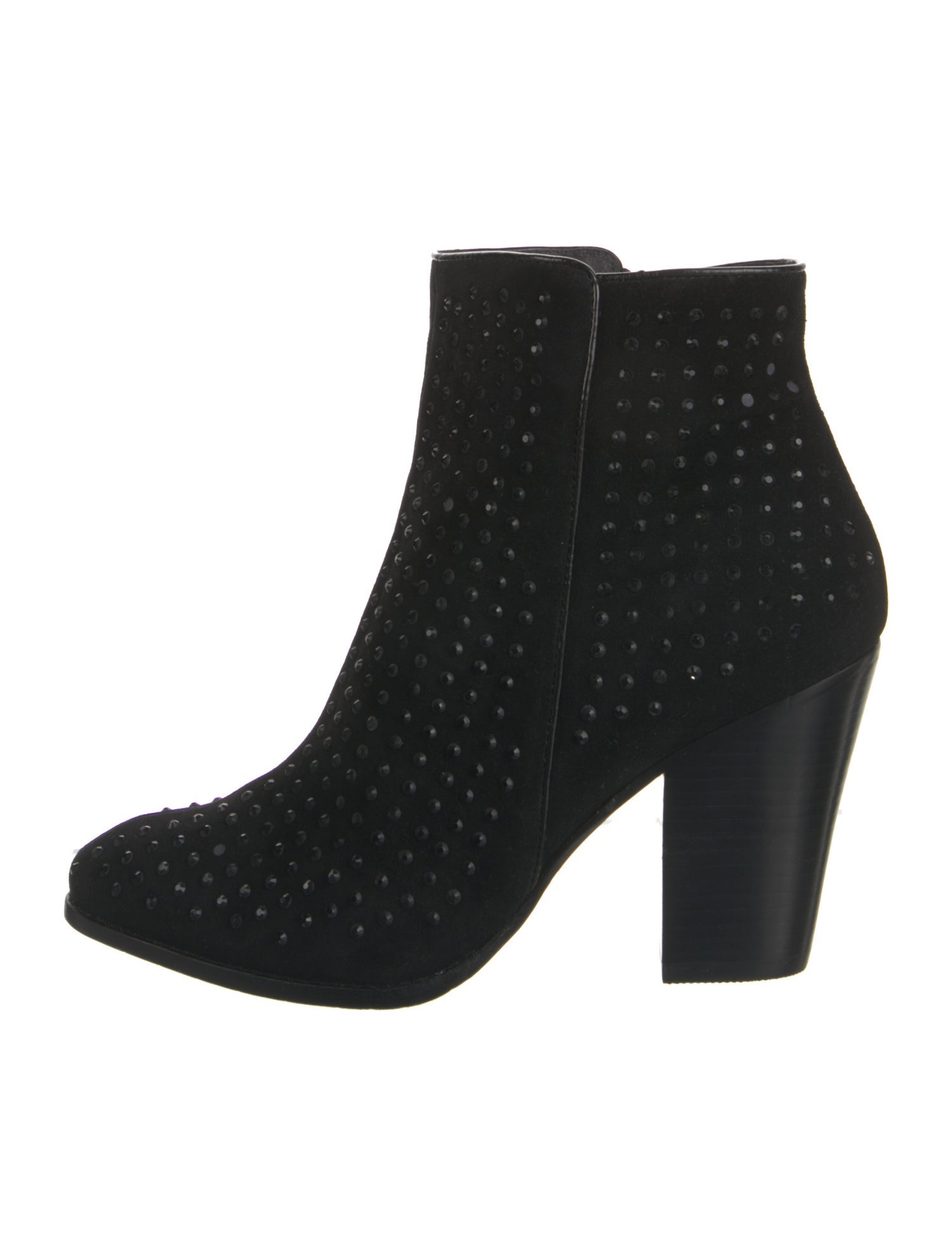 Donald Pliner Suede Crystal Embellishments Boots