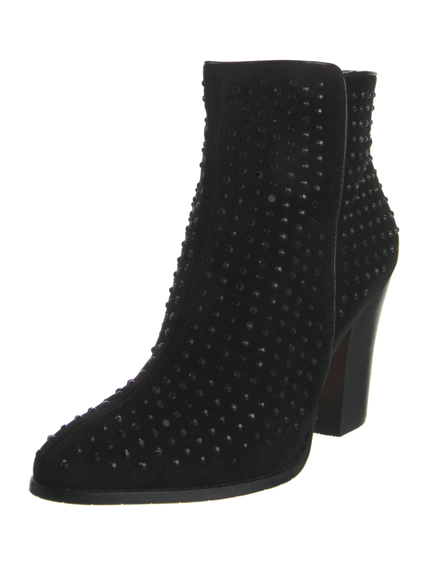 Donald Pliner Suede Crystal Embellishments Boots