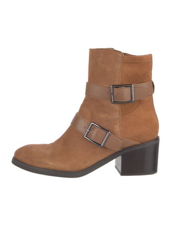 Donald Pliner Suede Moto Boots