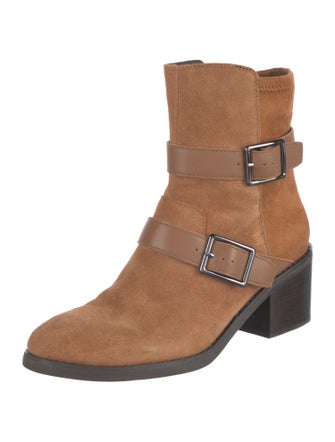 Donald Pliner Suede Moto Boots