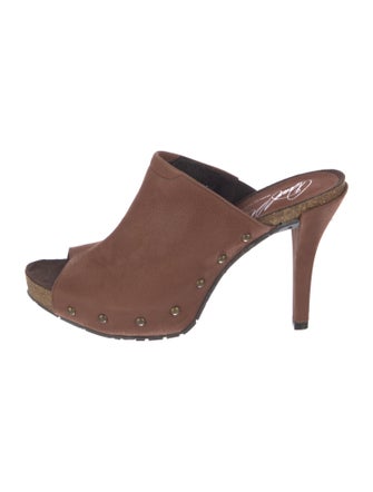 Donald Pliner Suede Slides