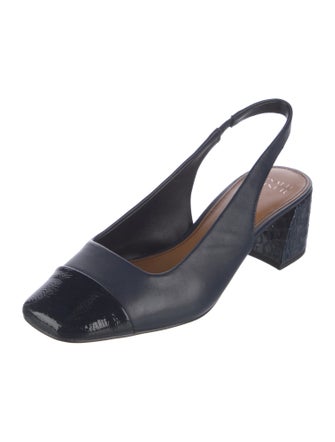 Donald Pliner Leather Slingback Flats