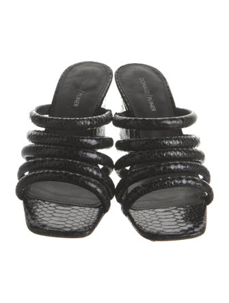 Donald Pliner Embossed Leather Slides