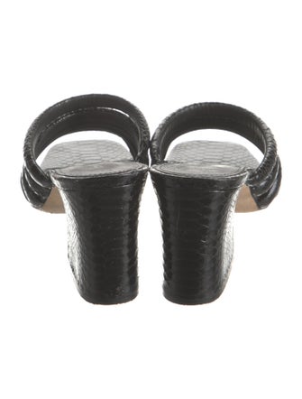 Donald Pliner Embossed Leather Slides