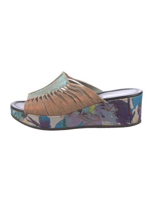Donald Pliner Leather Printed Slides