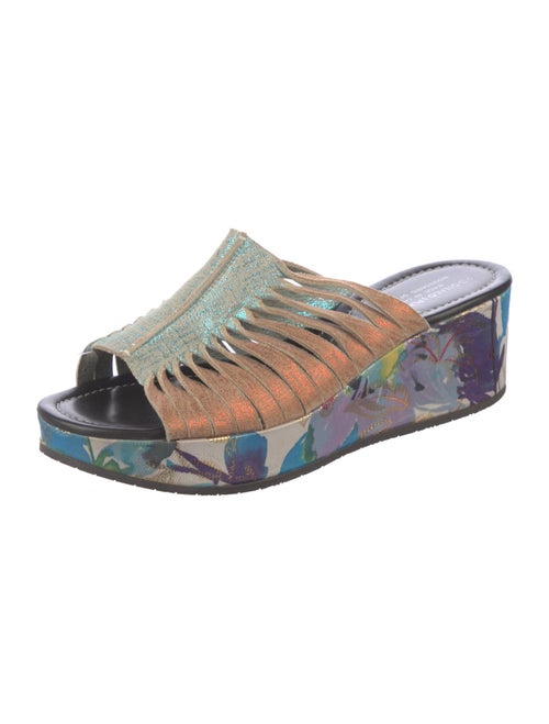 Donald Pliner Leather Printed Slides
