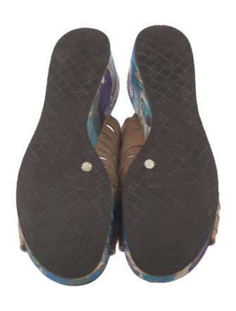 Donald Pliner Leather Printed Slides