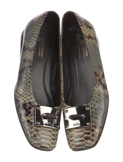 Donald Pliner Leather Animal Print Ballet Flats