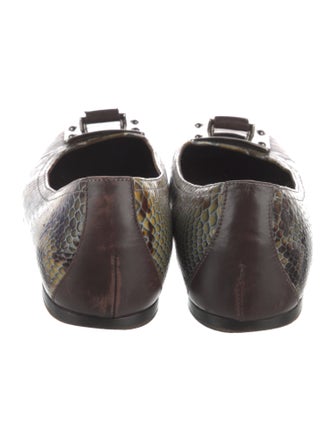 Donald Pliner Leather Animal Print Ballet Flats