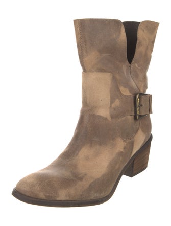 Donald Pliner Leather Printed Moto Boots