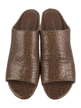 Donald Pliner Embossed Leather Slides