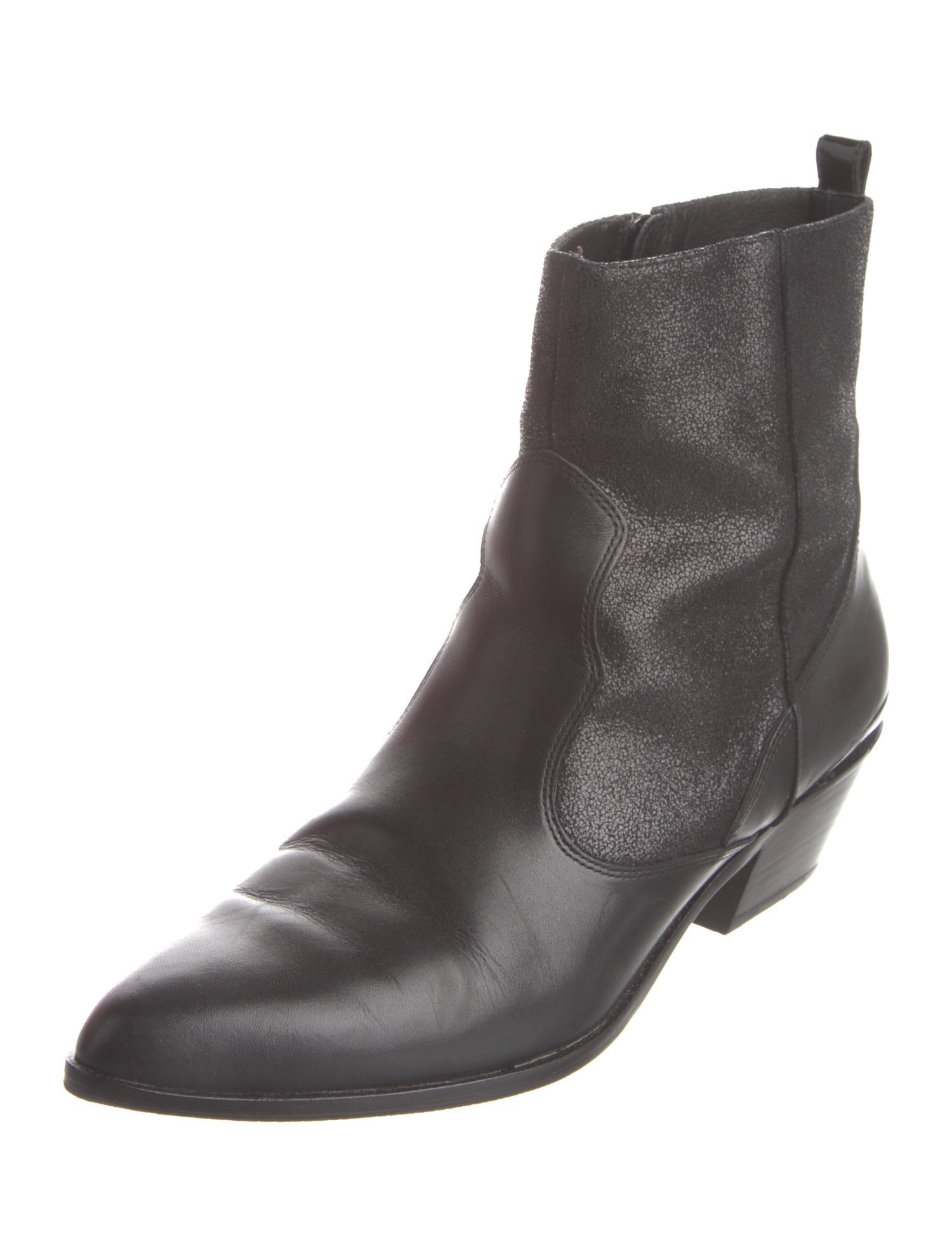 Donald Pliner Embossed Leather Glitter Accents Boots