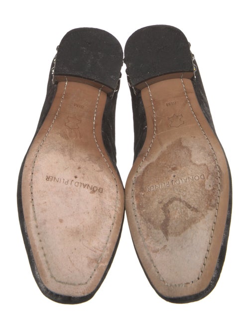 Donald Pliner Suede Crystal Embellishments Loafers