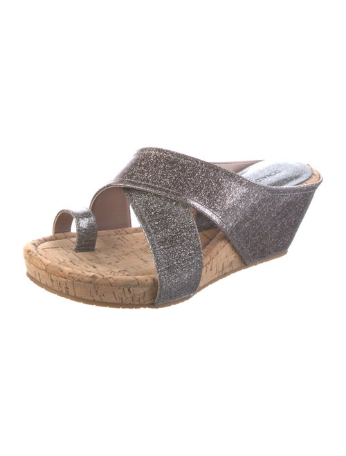 Donald Pliner Glitter Colorblock Pattern Slides