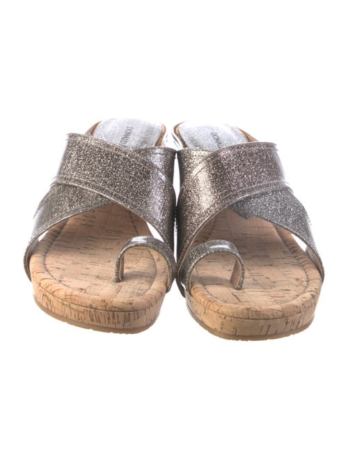 Donald Pliner Glitter Colorblock Pattern Slides