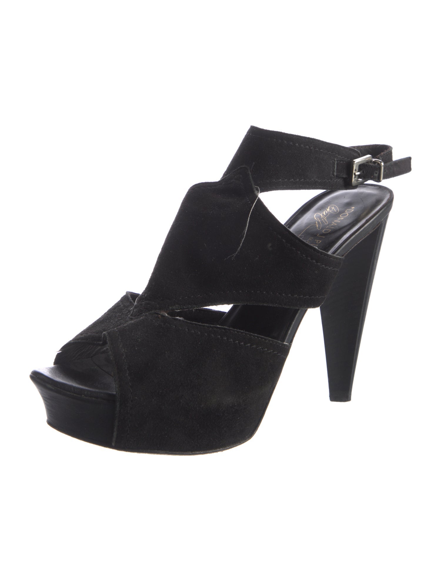Donald Pliner Suede Cutout Accent Slingback Sandals