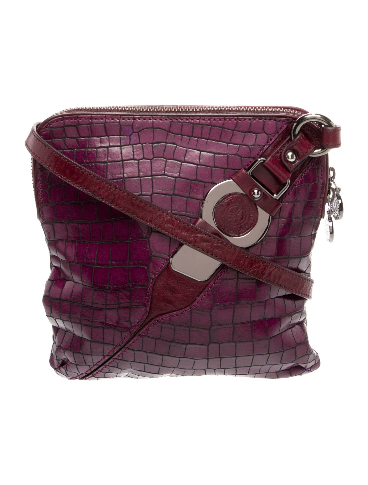 Donald Pliner Embossed Leather Shoulder Bag