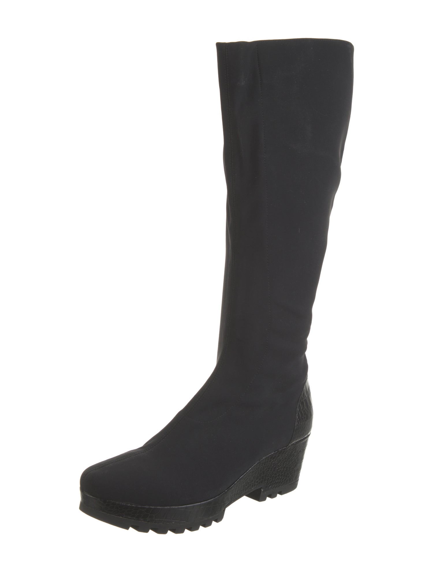 Donald Pliner Suede Leather Trim Embellishment Rain Boots