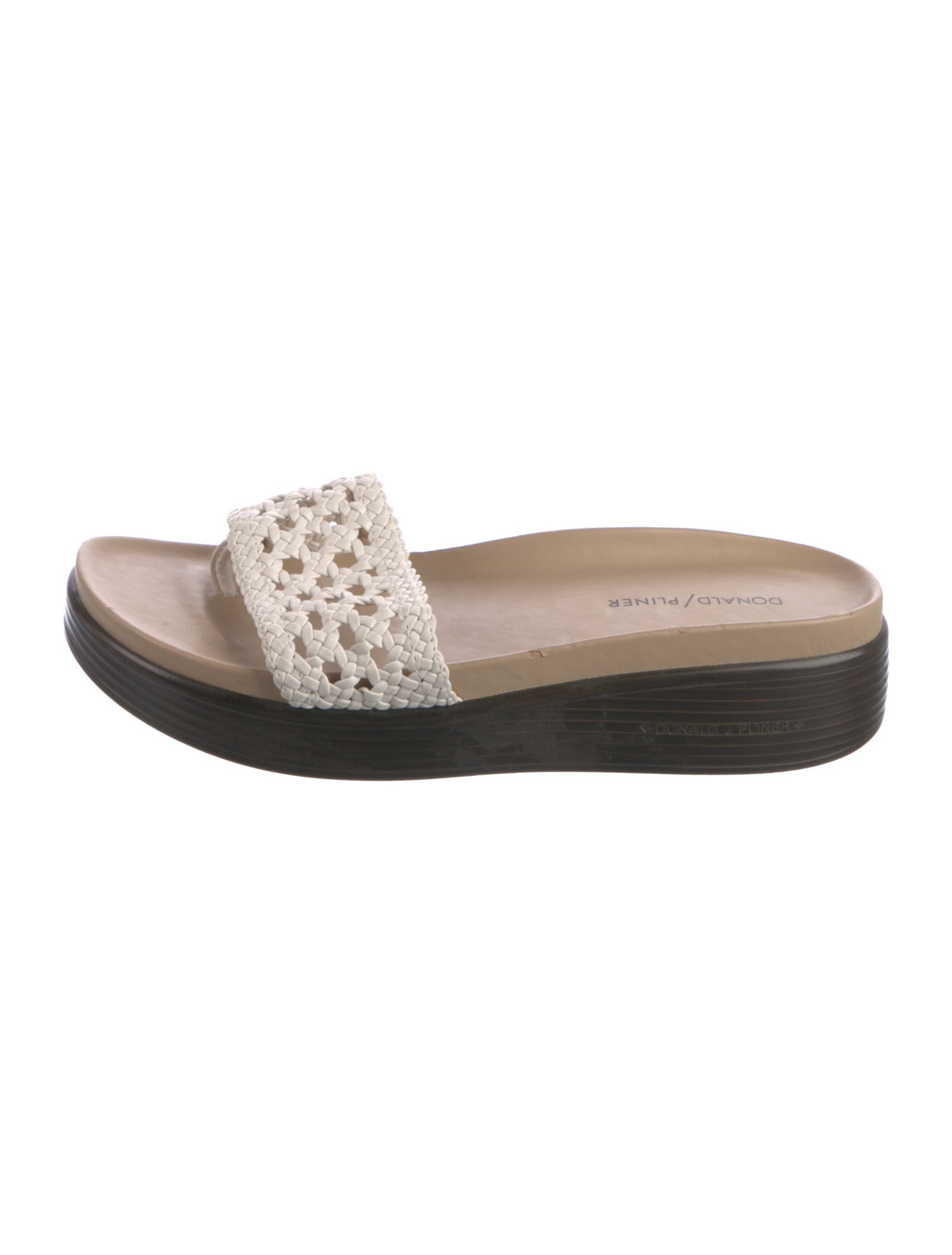 Donald Pliner Leather Braided Accents Slides