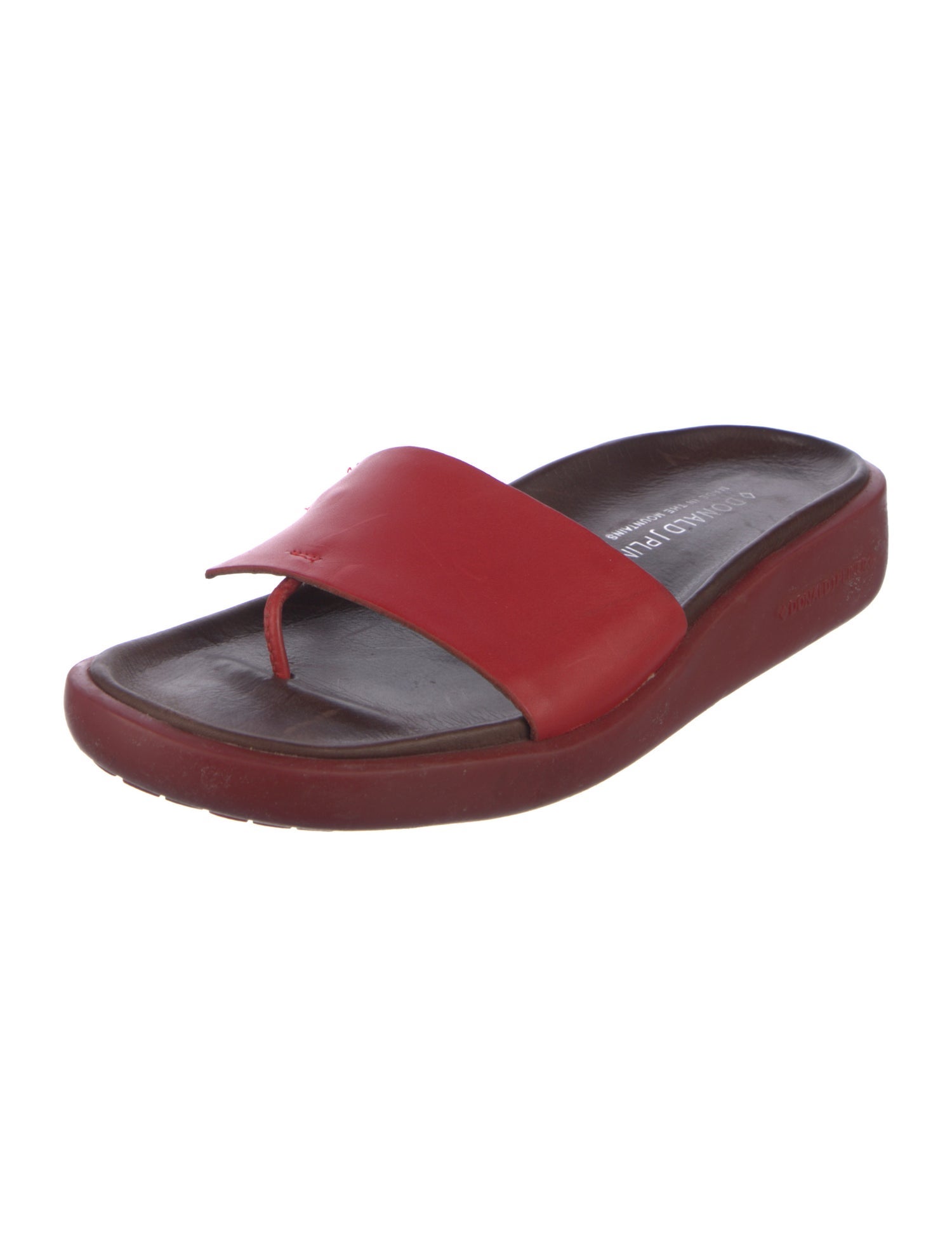 Donald Pliner Leather Colorblock Pattern Slides