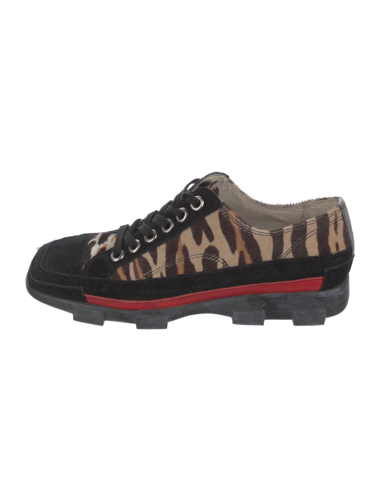 Donald Pliner Leather Animal Print Sneakers