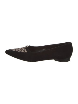 Donald Pliner Suede Animal Print Flats