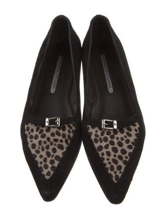 Donald Pliner Suede Animal Print Flats