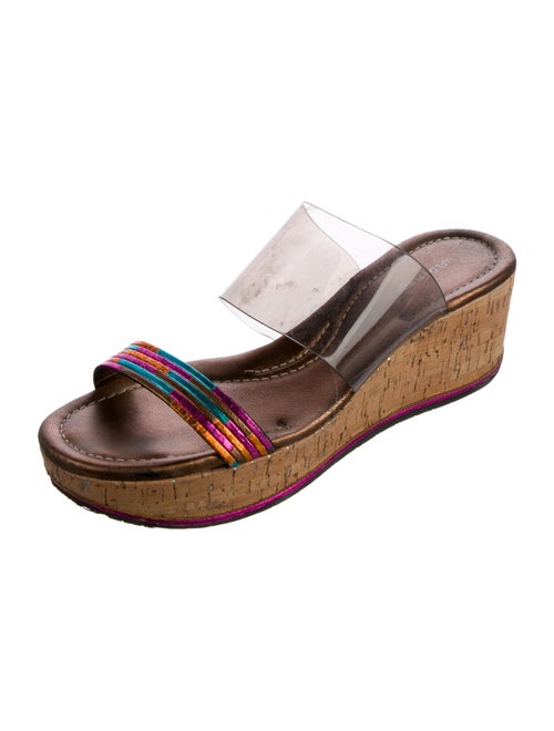 Donald Pliner Leather Printed Slides