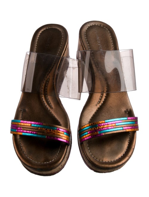 Donald Pliner Leather Printed Slides