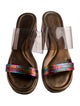 Donald Pliner Leather Printed Slides