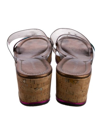 Donald Pliner Leather Printed Slides