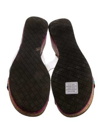 Donald Pliner Leather Printed Slides