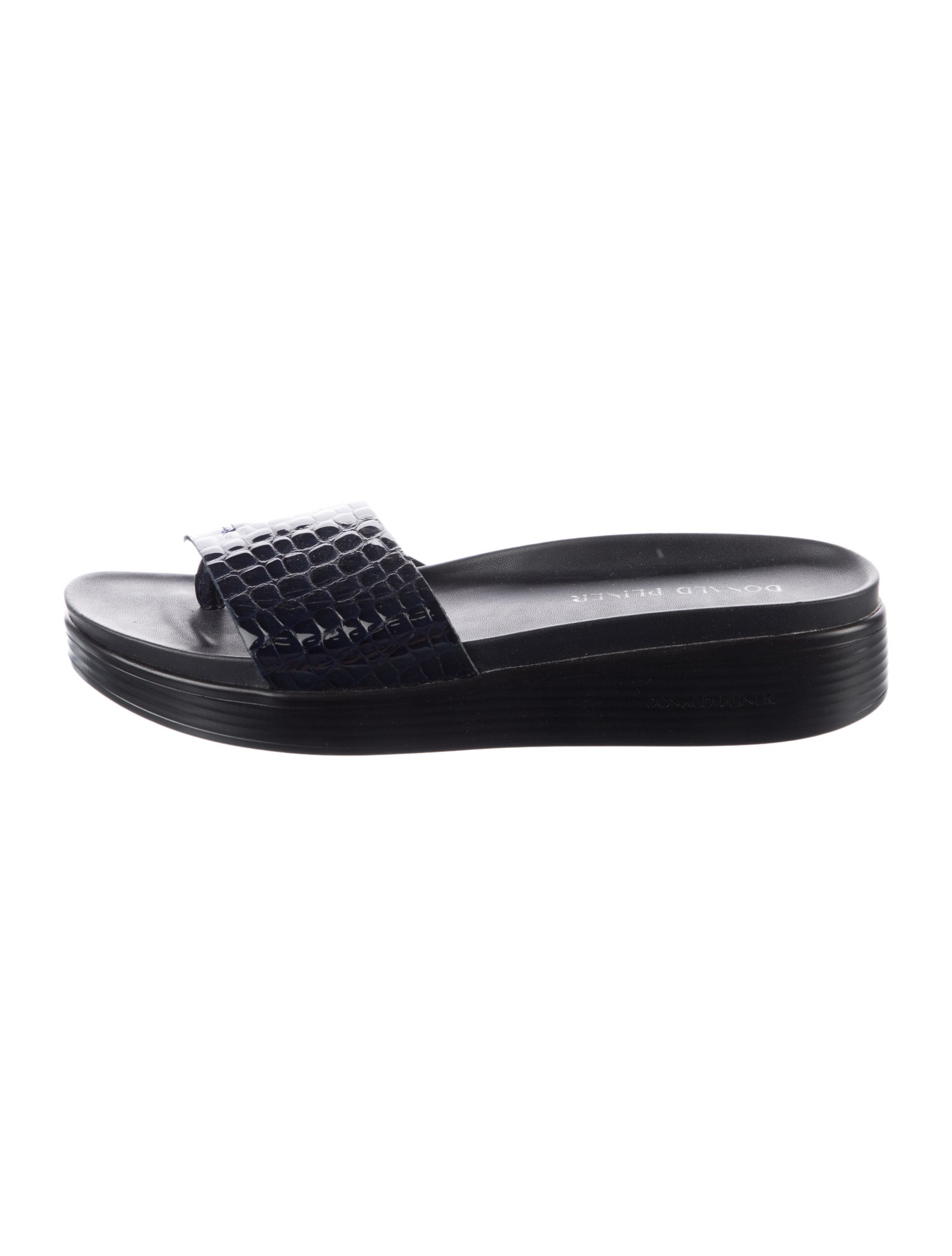 Donald Pliner Leather Printed Slides