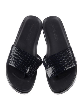 Donald Pliner Leather Printed Slides