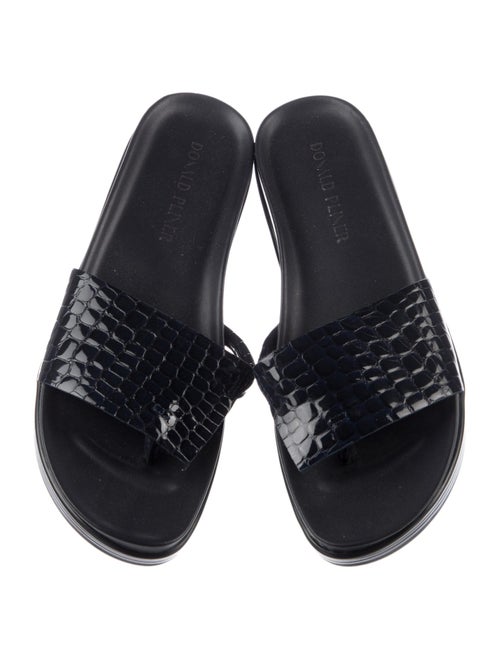Donald Pliner Leather Printed Slides
