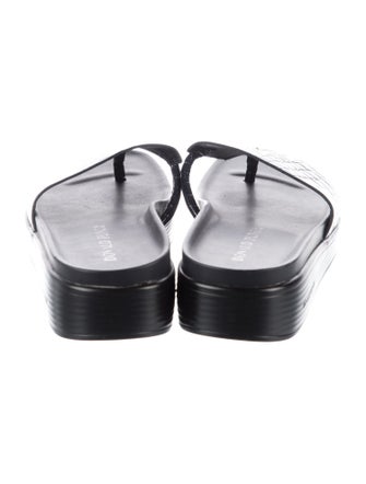 Donald Pliner Leather Printed Slides