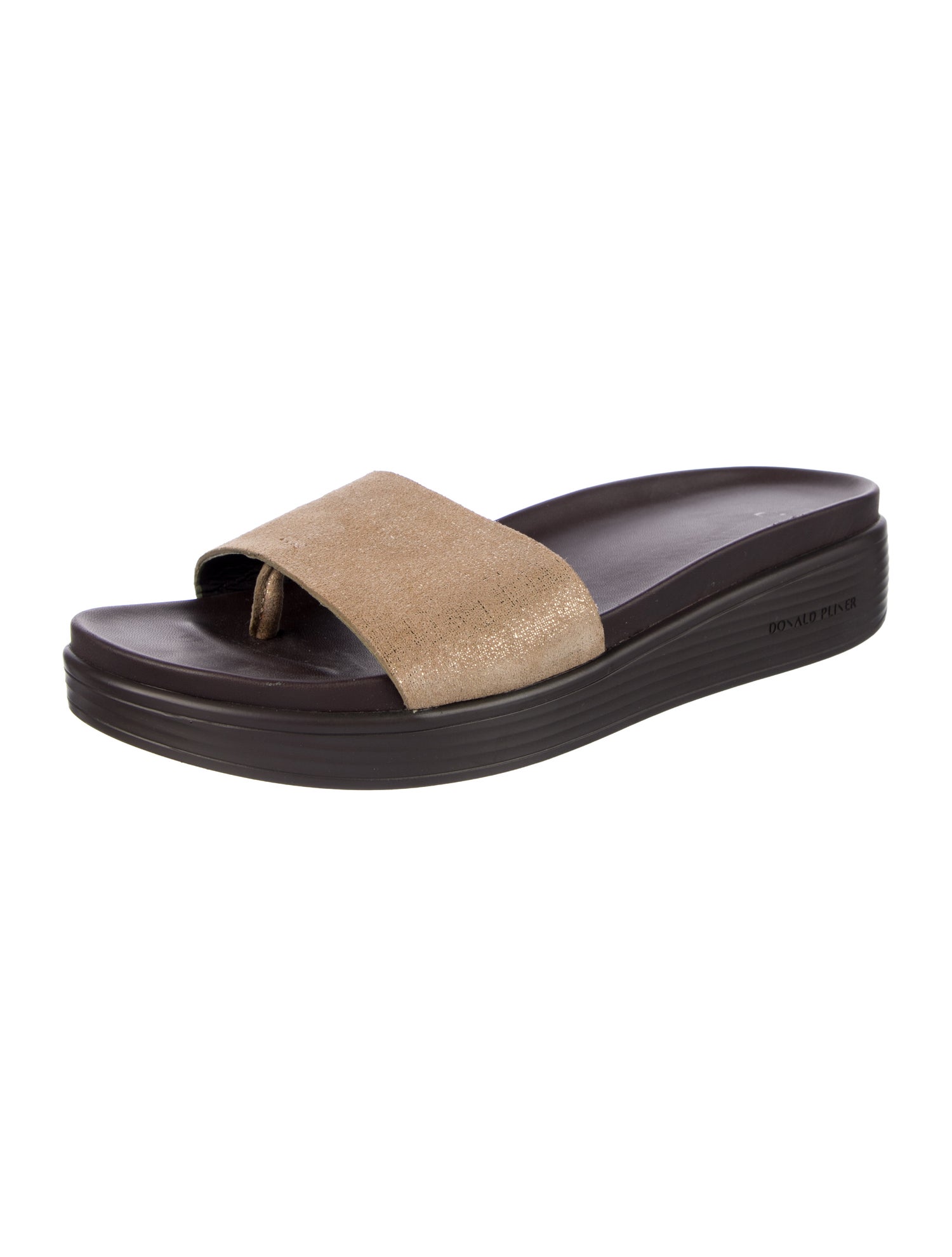 Donald Pliner Suede Slides