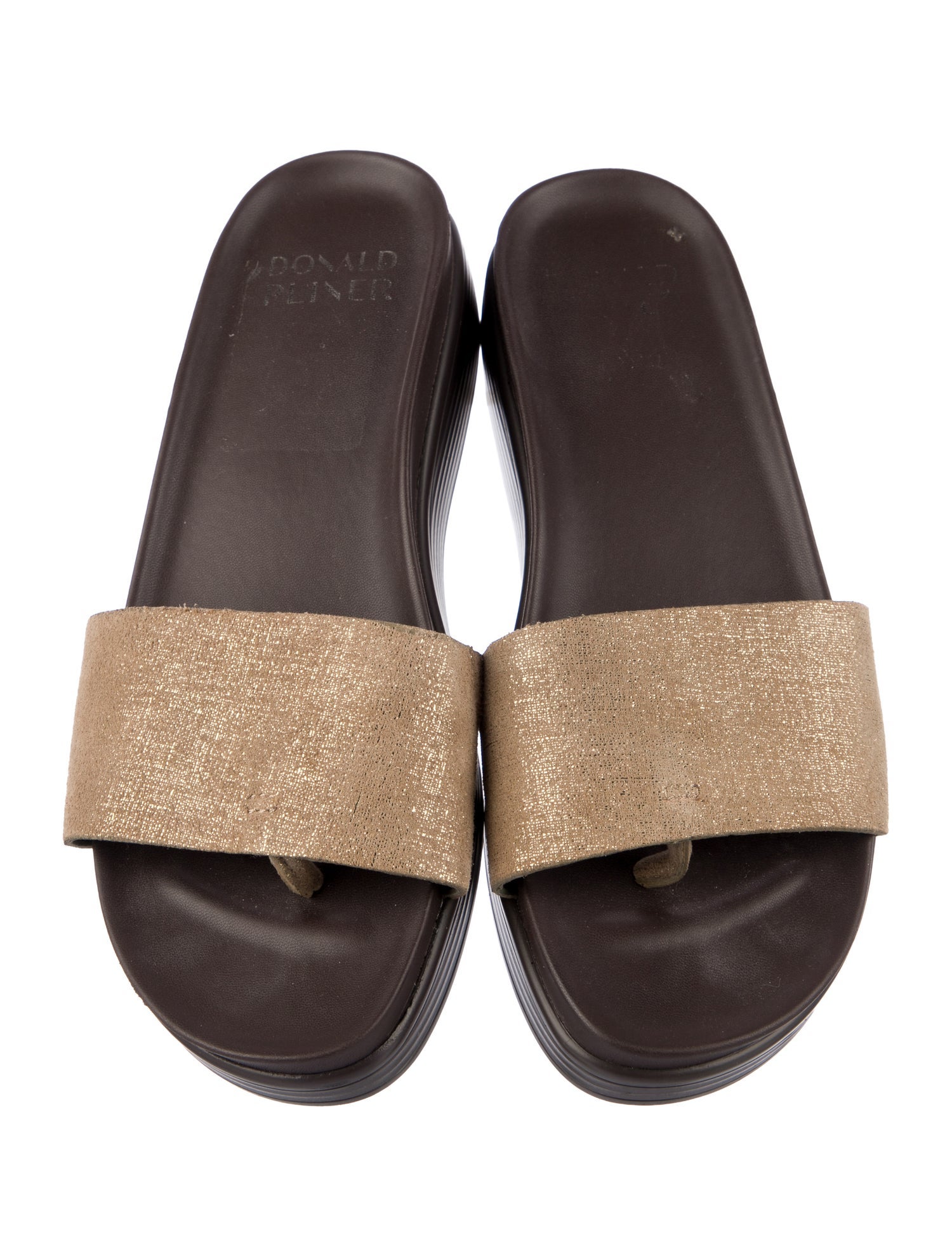 Donald Pliner Suede Slides