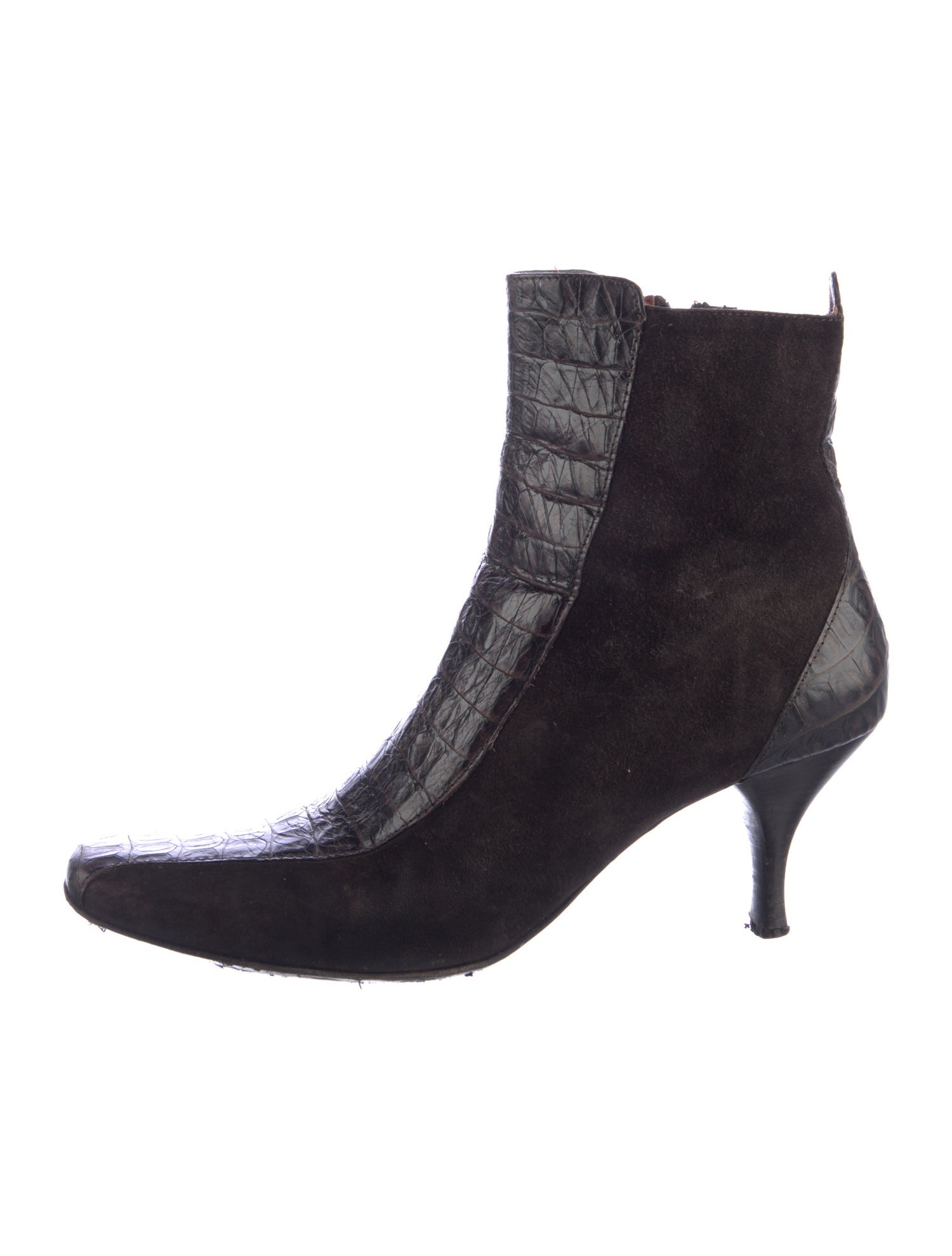 Donald Pliner Suede Animal Print Chelsea Boots